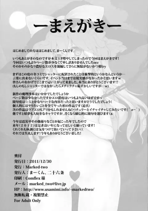 Marisa wa Taihen na Choukyou o Ukete Shimaimashita