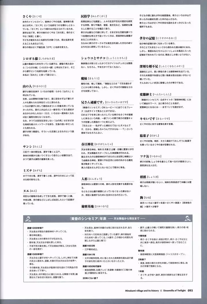 Tasogare no Sinsemilla Official Visual Fan book