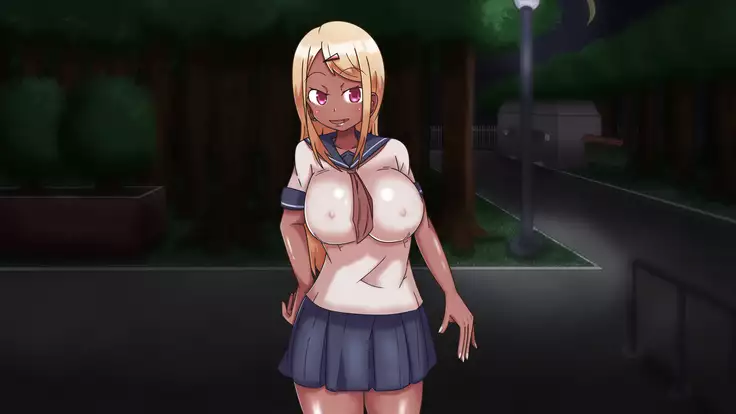 Yoru no Kouen de Kuro Gal JK to Ecchi!