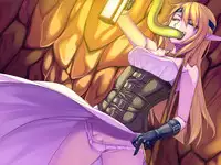 Shokushu ni Yoru Futanari Onna Kenshi no Penis Jijou