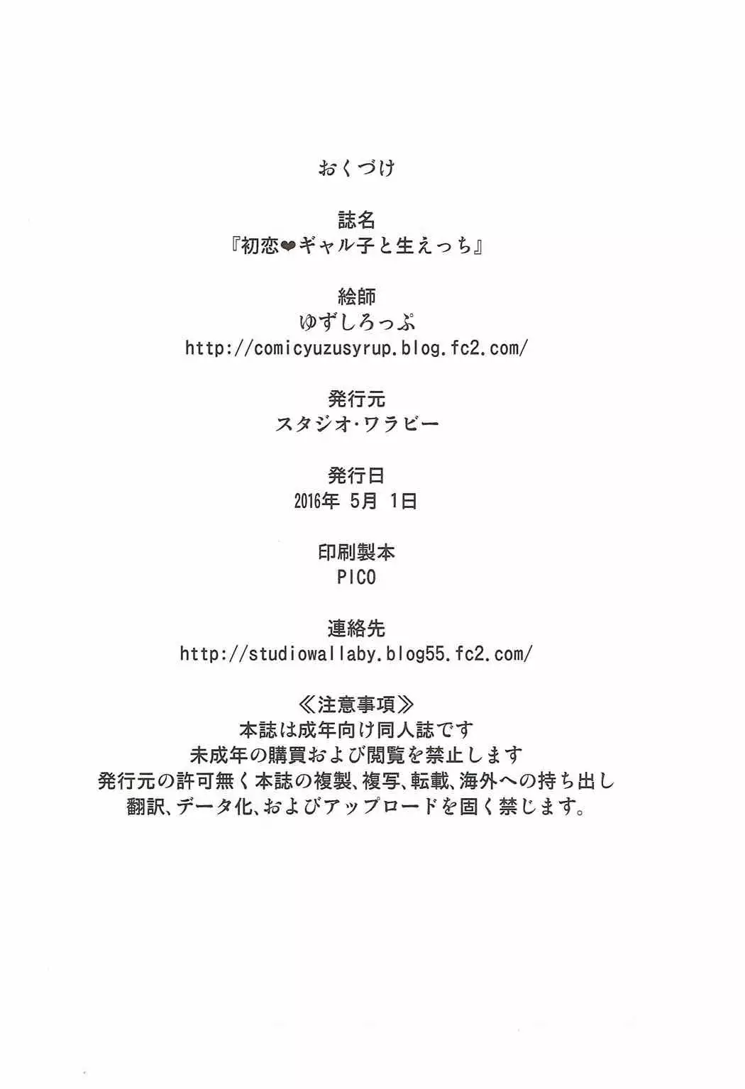 Hatsukoi Galko to Nama Ecchi