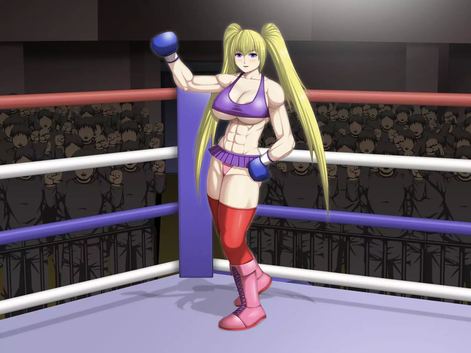 Boxing Fight Between Bursting Busty Girls