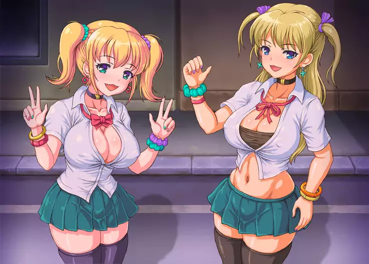 Kinpatsu Kyonyuu Shimai o Inran Gal Bitch-ka Shidou