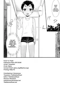 (J.GARDEN 42) [Ziploc (Yamachan)] Futari to Trade [English] {Shotachan}
