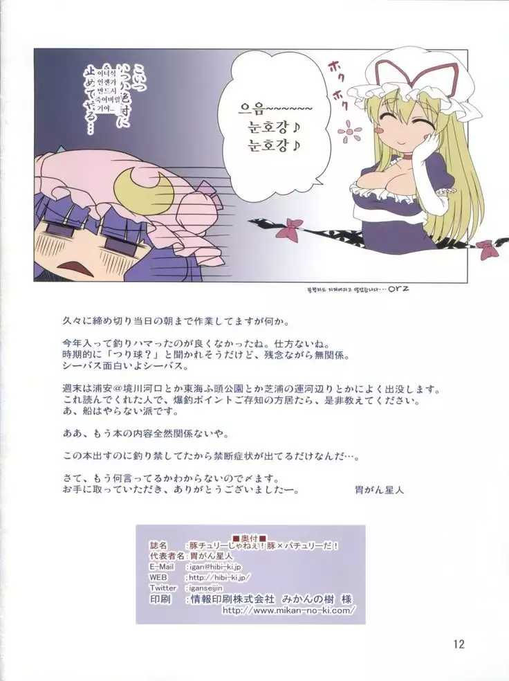 ButaChouli Janee! Buta x Patchouli da!