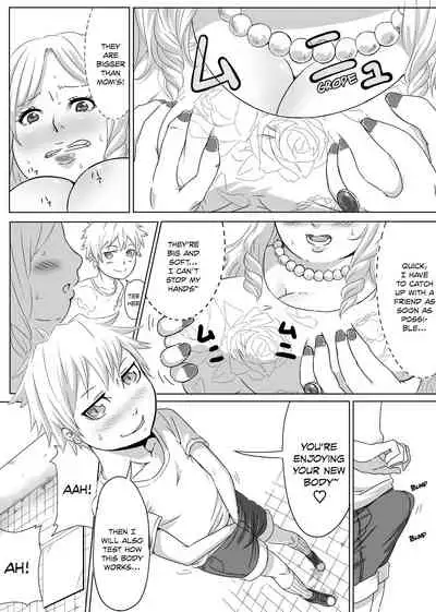 Older woman & kid body swap