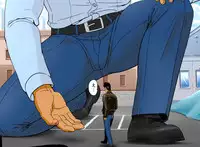 [Gakuranman/Chijimetaro] Giant Policeman - Free version (giant male comic)