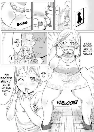 Older woman & kid body swap