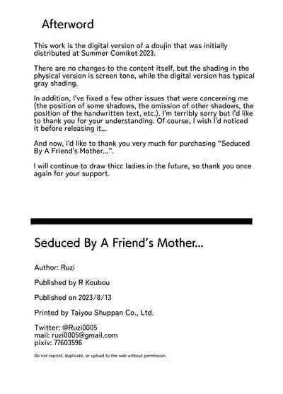 Tomodachi no Okaa-san ni Sasowarete... | Seduced By A Friend's Mother...